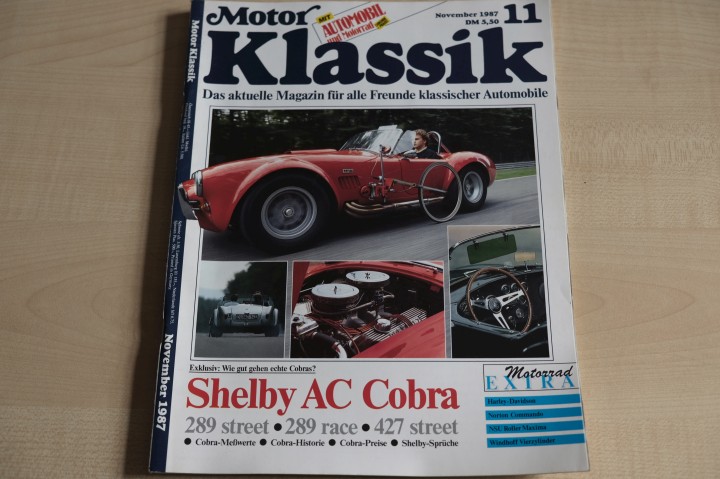 Deckblatt Motor Klassik (11/1987)